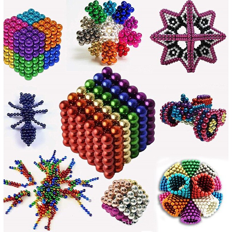 mainan anak 1SET Mainan Magnet Magnetic Ball Warna Warni 216pcs Buckyballs Bola Magnet