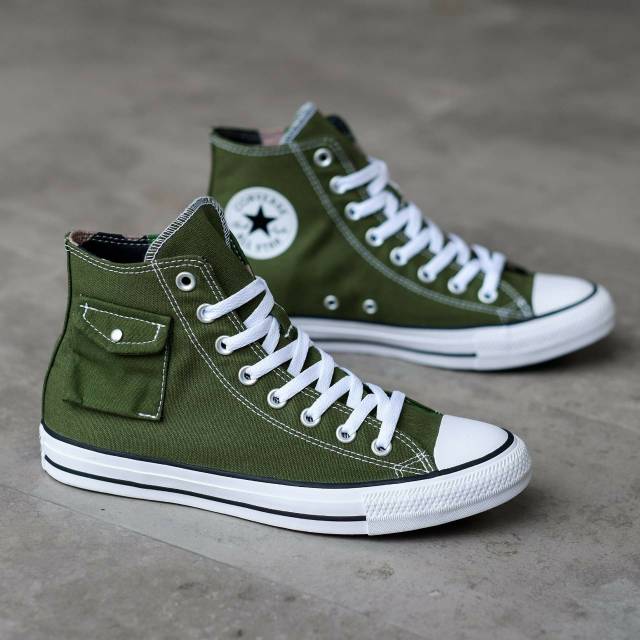 Converse Ctas Pocket Hi Cypress Green - Sepatu Converse Ctas Pocket 100% Original