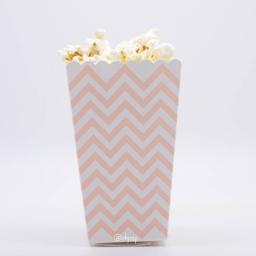 

Popcorn Box - Chevron Peach