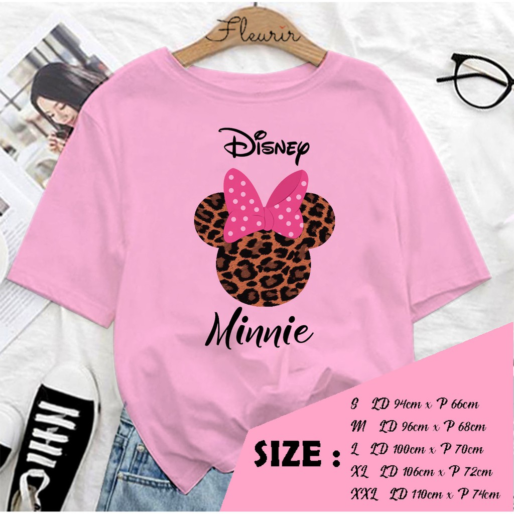 FLEURIR - KAOS MINI LEOPARD WANITA DEWASA LENGAN PENDEK TUMBLR TEE UNISEX