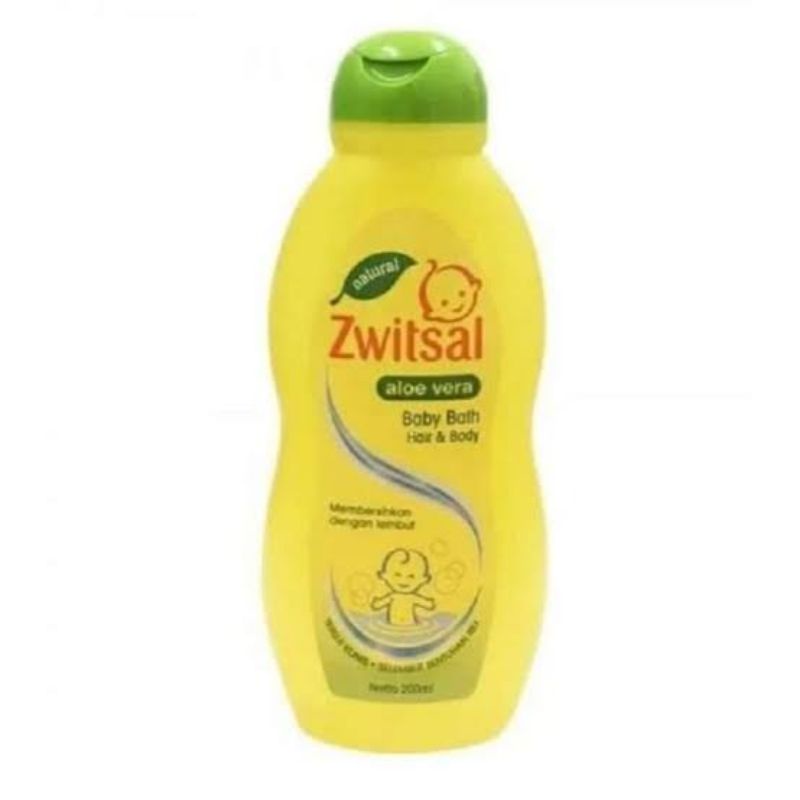 Zwitsal Baby Bath 200 ml H&amp;B Aloe Vera / Sabun Mandi &amp; Shampo Bayi / Zwitsal