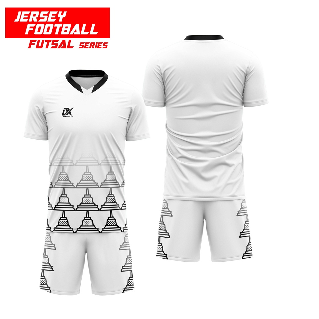 BAJU JERSEY BOLA FUTSAL DX TEMPLE RED FULLPRINTING ONE SET PREMIUM