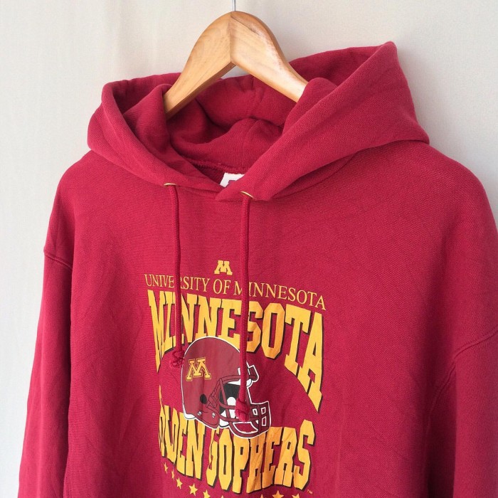 Hoodie GET USED By UNIQLO Original University of Minnesota Maroon Preloved Second Bekas