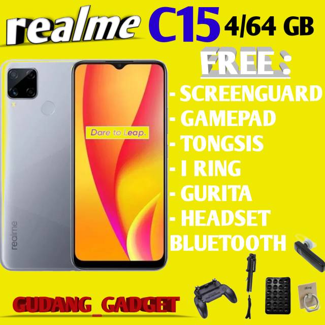 REALME C15 4/64 RAM 4GB ROM 64GB GARANSI RESMI