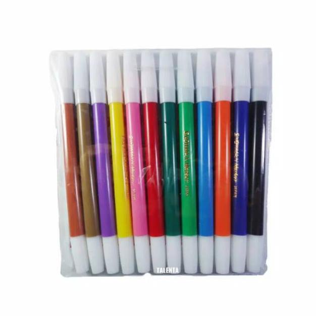 

[(BAYAR DITEMPAT) Spidol Snowman 12 Warna Coloring Markers