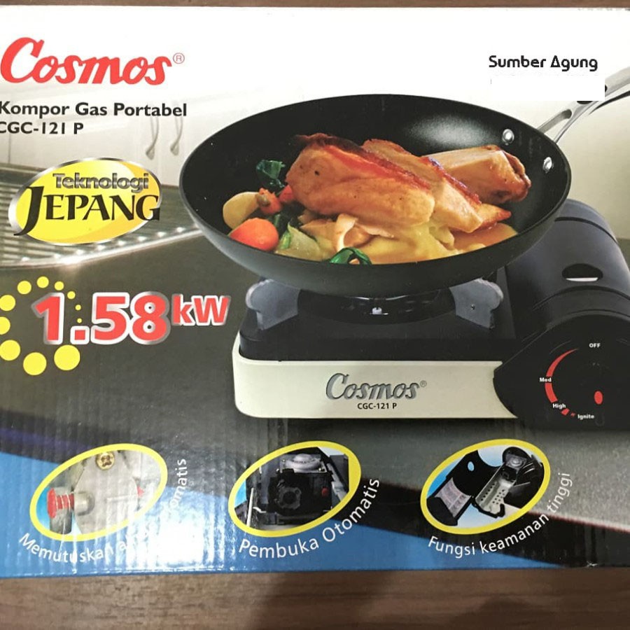 Kompor Portable Cosmos CGC121P Gas Kecil Piknik Kemah Mendaki Garansi