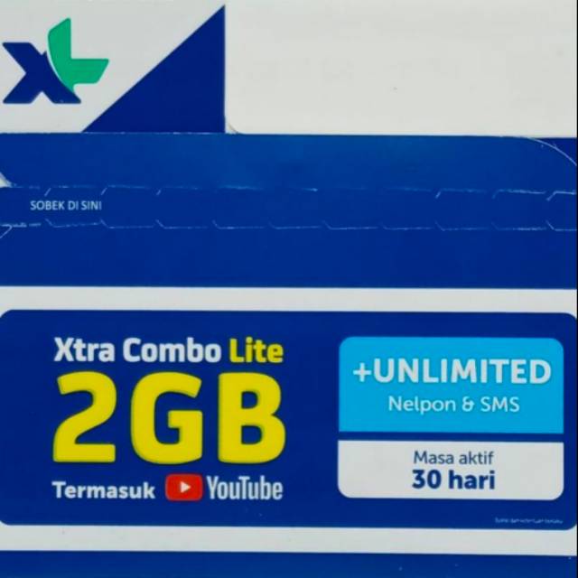 KARTU PERDANA XL COMBO LITE 2GB 30HARI