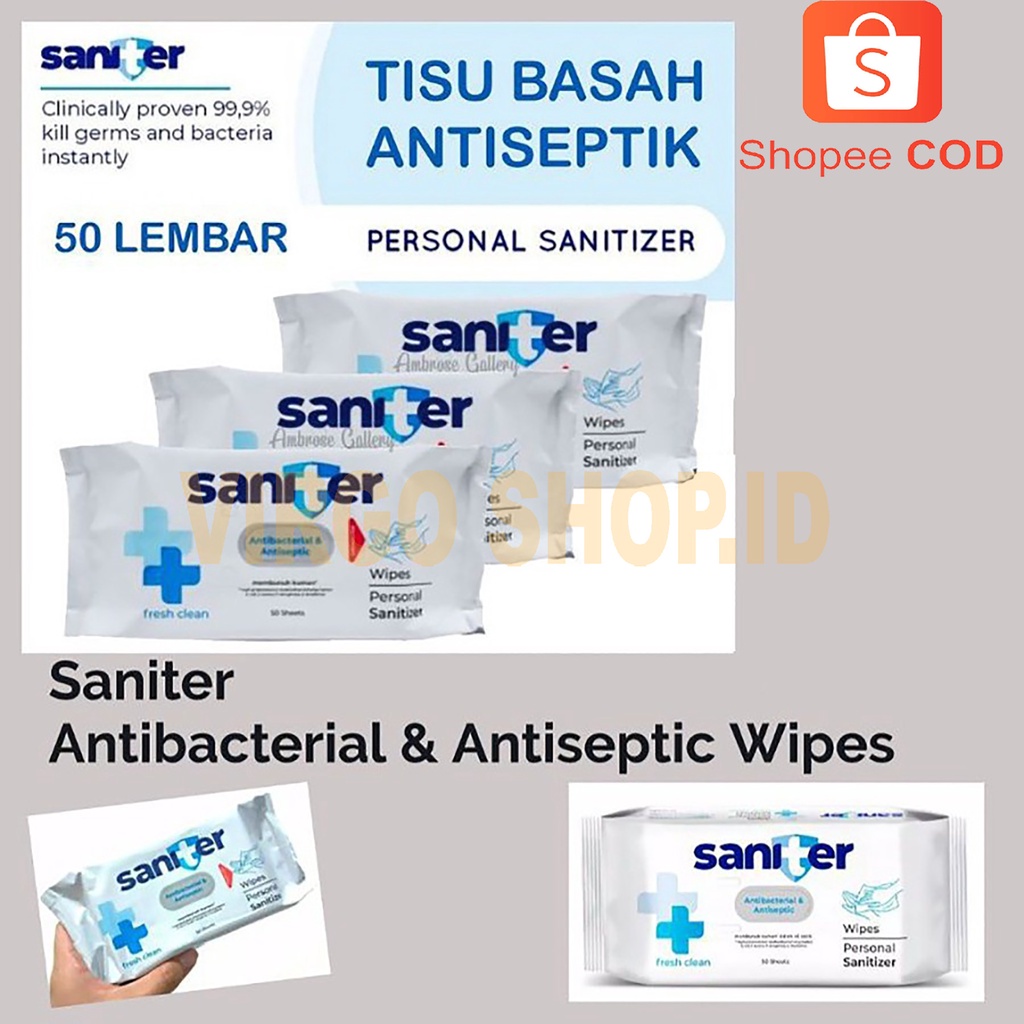 Tissue Basah Antiseptic Saniter Personal Wipes 50 Sheet / Tisu / Tissue / Tisue / Tissu / Tisu Basah / Tissue Basah / Tisue Basah / Tissu Basah