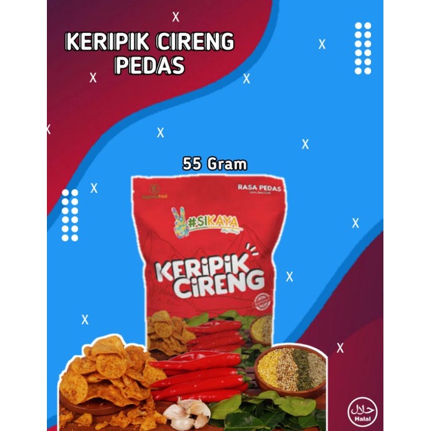 

Sikaya kerupuk cireng rasa pedas 55gr