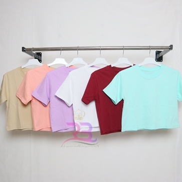 CROP TOP POLOS ONECK SOFT COTTON | BAJU KAOS TUMBLR CROP TEE TSHIRT KAOS KOREA FASHION WANITA