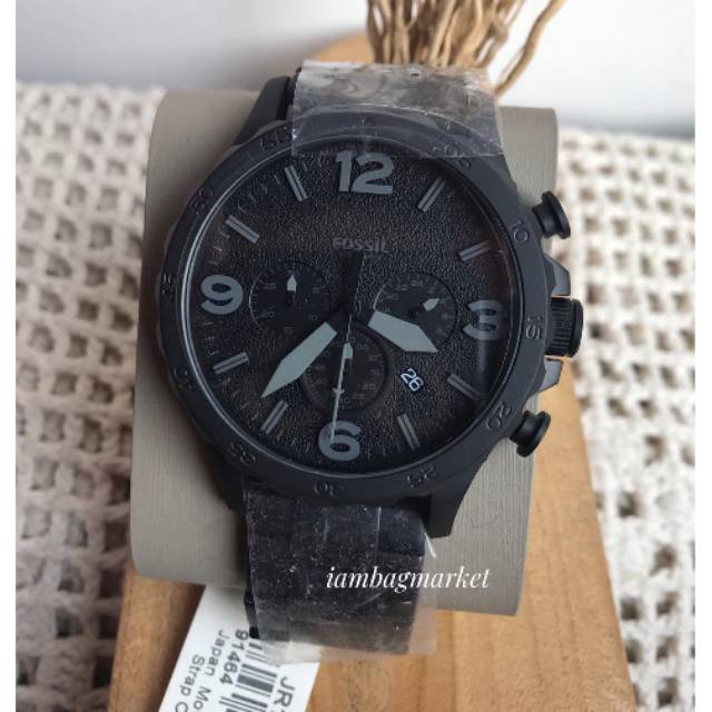 JR 1401 NATE CHRONOGRAPH BLACK STAINLESS STEEL WATCH