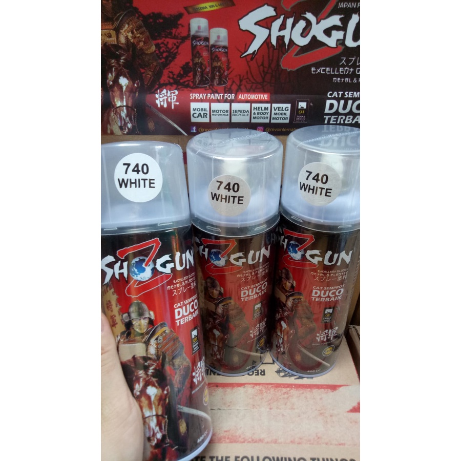 pilox pilox cat semprot duco shogunz shogun white 740 400cc putih glossy