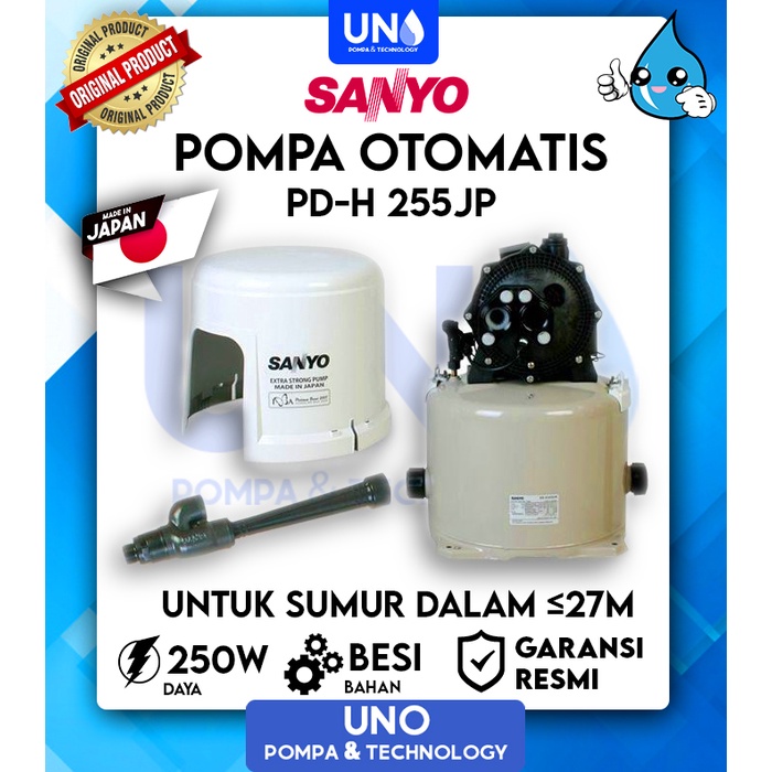 Sanyo Pompa Air Sumur Dalam Auto Otomatis PDH 255 JP / PDH-255 JP / PDH255JP