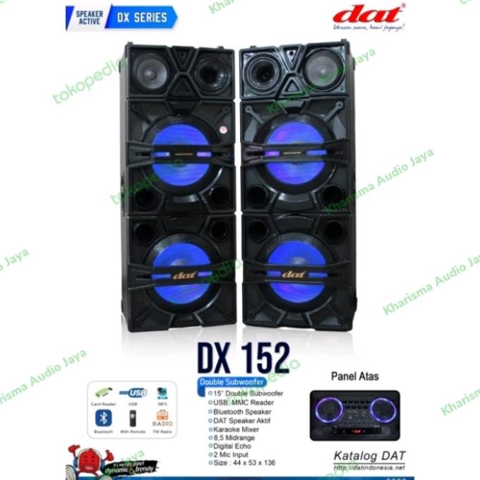 Speaker Aktif Pasif 15 Inch Dat Dx 152 Bluetooth Usb Dat Dx152 Raniahshop1