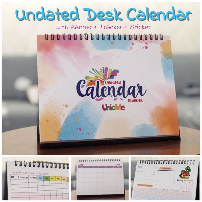 

UNDATED Dalendar / Kalender Planner Sepanjang Tahun / Planner + Habit Tracker + Sticker