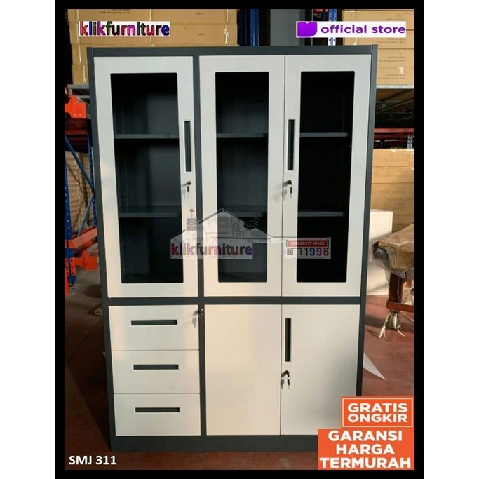 

BEST SELLER !!! LEMARI ARSIP BESI 3 PINTU SM 311 TERLARIS