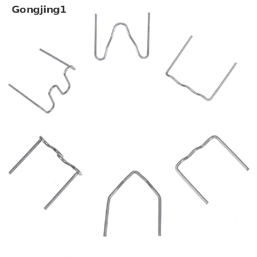 Gongjing1 100pcs Staples Flat Wave 0.6mm-0.8mm Universal Bahan Plastik Untuk Reparasi Stapler