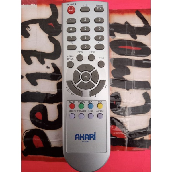 remote control TV AKARI LCD LED original terlengkap