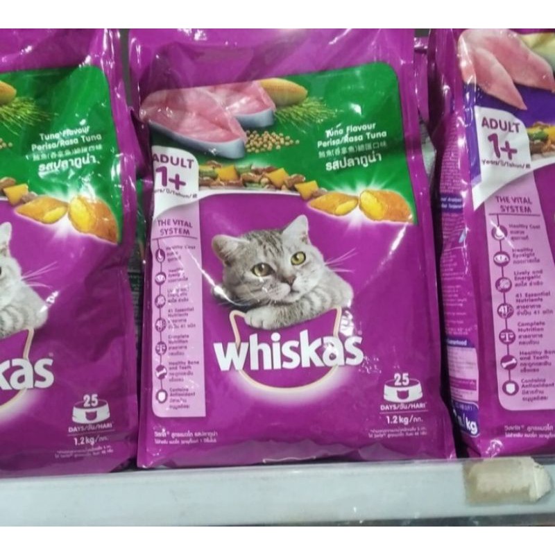 makanan kucing whiskas tuna 1,2kg freshpack