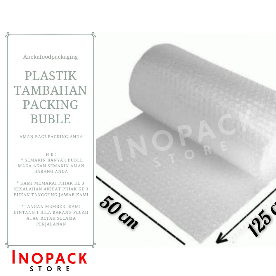 

Plastik tambahan packing | buble packing Uk.50cmx125cm