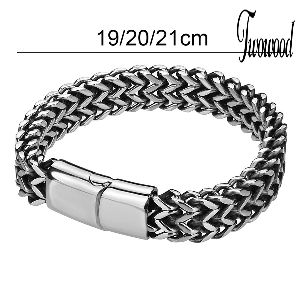 Gelang Rantai Bahan Titanium Steel Untuk Pria