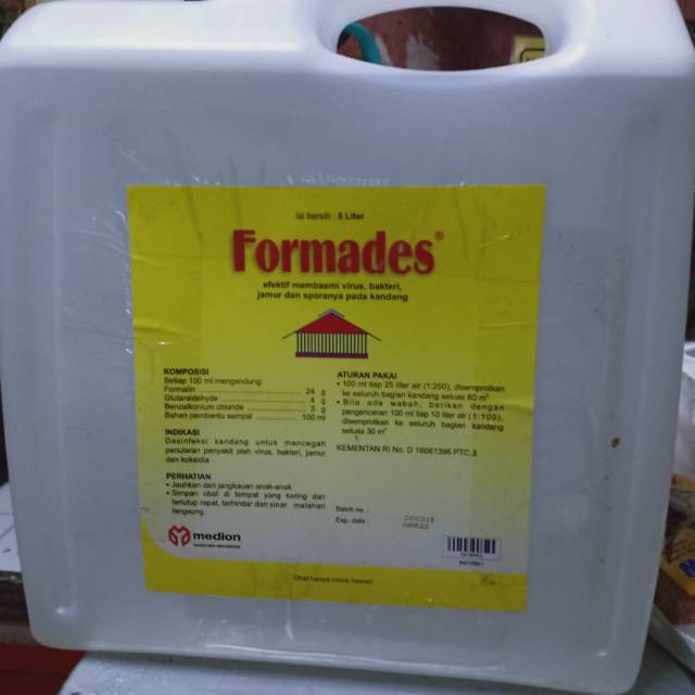 formades 5ltr disinfektan obat semprot pembasmi kuman virus penularan penyakit ayam dll