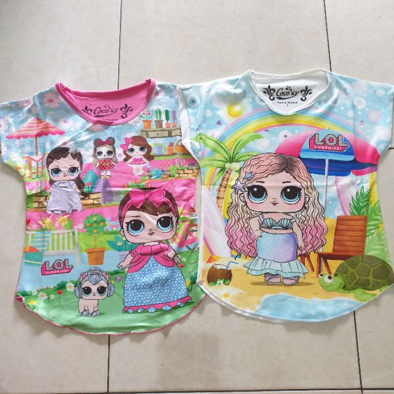 Coco Ice Kaos Anak Perempuan LOL 2pcs