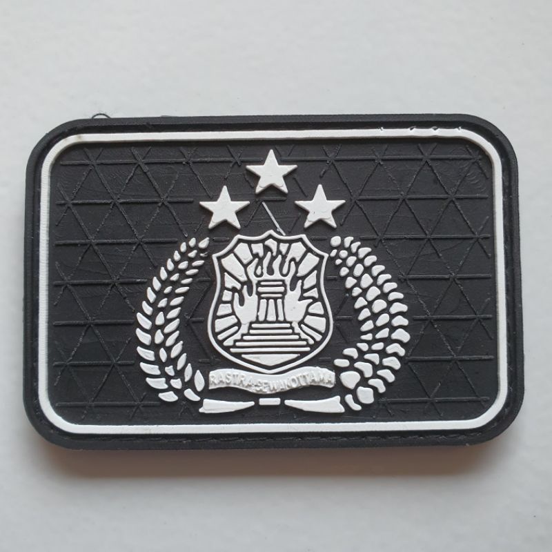 patch rubber karet Velcro logo police/ logo Indonesian patch rubber karet Velcro police