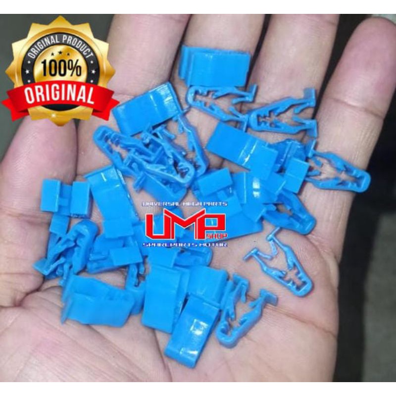 Klip body plastik biru Clip Snap Fit BeAT POP eSP, Vario 125 eSP, Vario 150 eSP, Scoopy eSP K93, Supra GTR 150, Supra X 125 &amp; New CBR 150R K45G