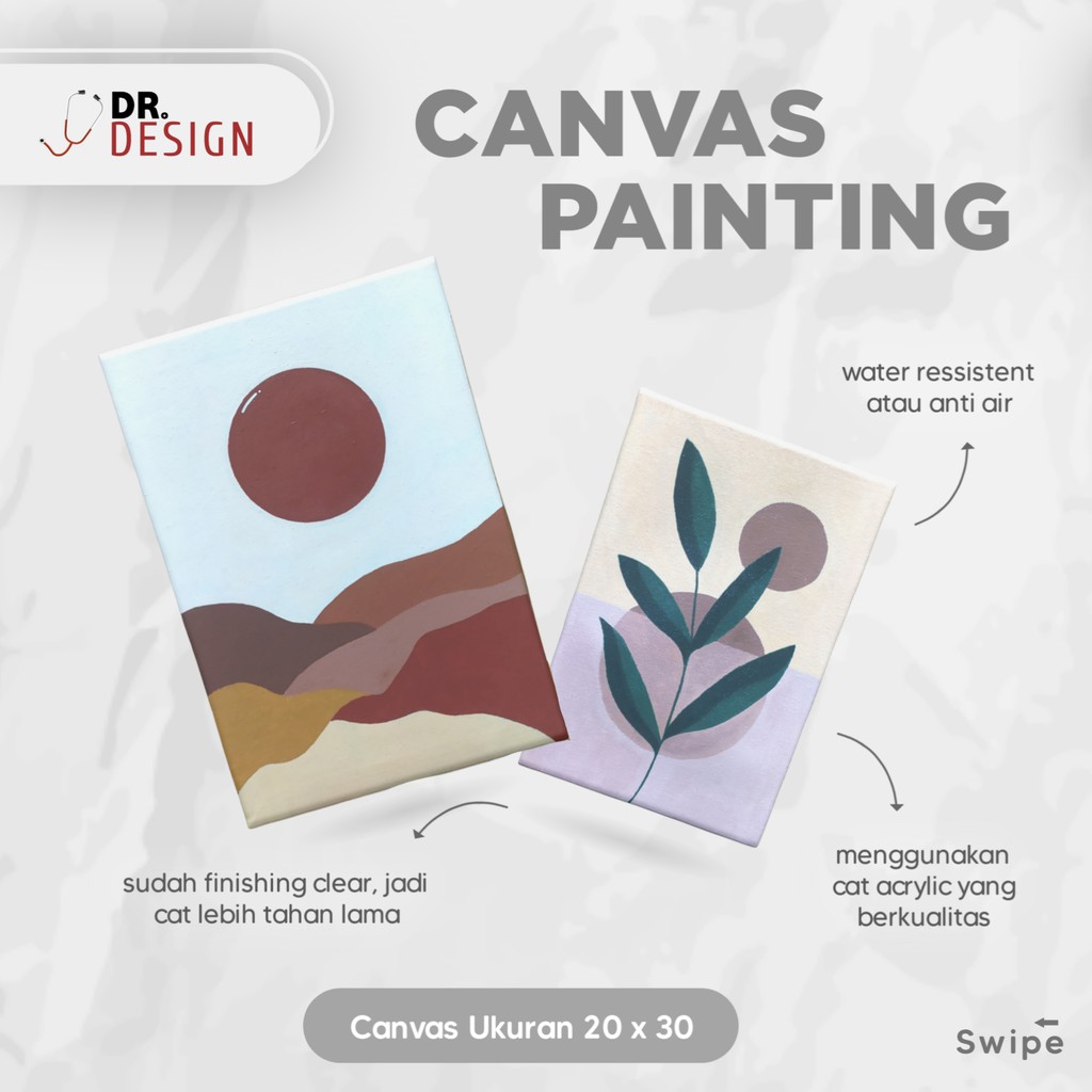 Canvas Painting Aesthetic | Kanvas lukis aesthetic - 20x30