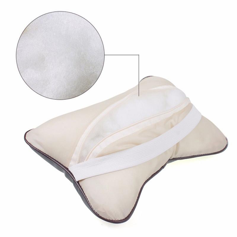 Cotton PVC Kulit bernapas sandaran kepala mobil interior mobil bantal leher bantal tulang mobil