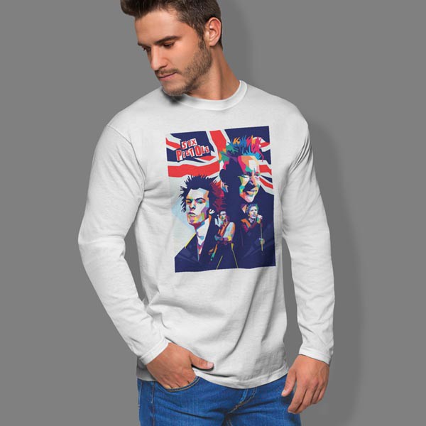 Tshirt Sid Vicious Kaos Tangan Panjang