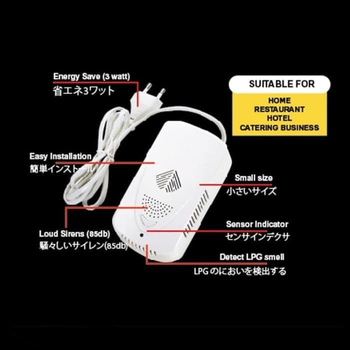 BIG PROMO Idealife LPG Gas Leak Alarm - Gas Alarm - IL304