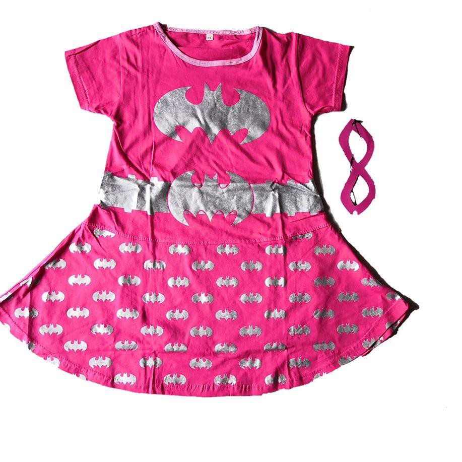  HARGA  GROSIR Dress Kostum Anak  Cewek Bat Girl Pink 