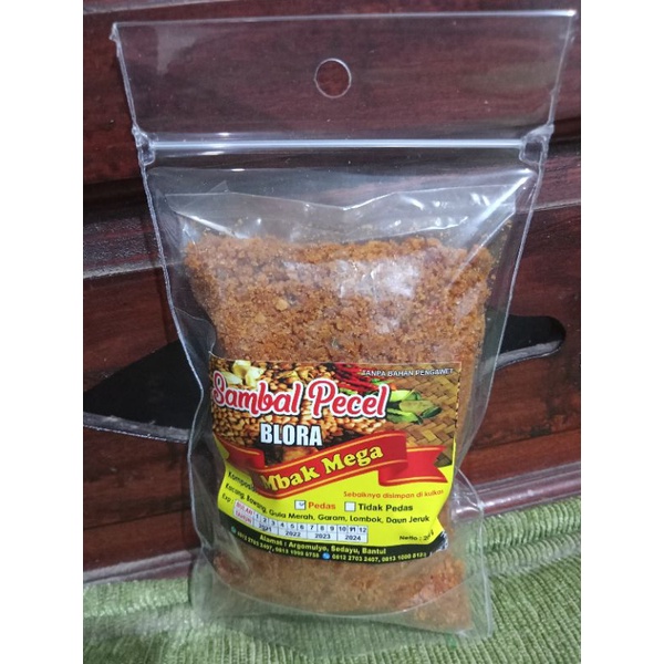 

Sambel Pecel Blora Mbak Mega Tak Pedas Netto 200 gram