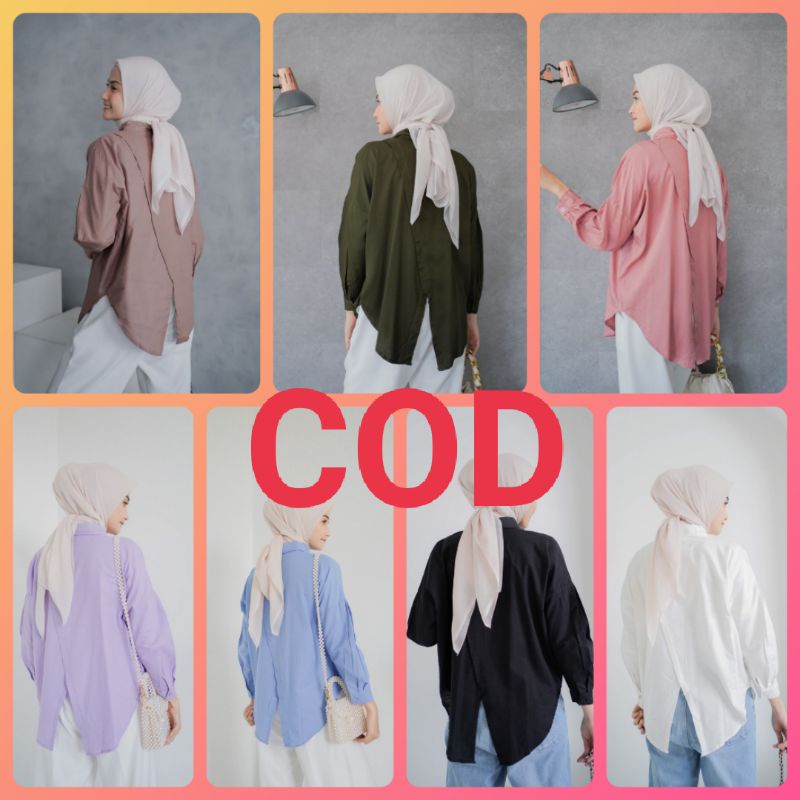 KEMEJA WANITA NELKA FUL KATUN SERAP KERINGAT 100%COD