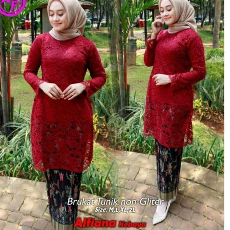 PDN.509216 ‑ Kebaya Brukat Tunik Modern/ Kebaya brokat / kebaya brokat baju kurung