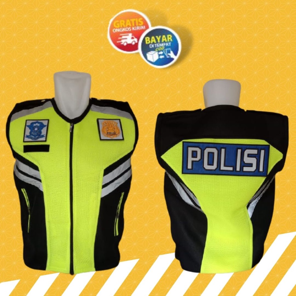 Rompi Polisi Rompi Security  Multifungsi 2IN1 Bahan Mesh Rompi Security Terbaru Bordir Velcro Pereka
