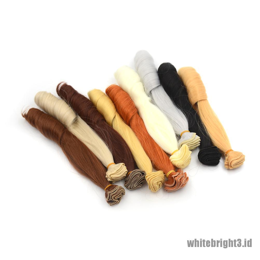 (white3) Wig / Rambut Palsu Keriting Tebal 20CM Warna Natural Untuk Boneka BJD 1 / 3 1 / 4 1 / 6 DIY