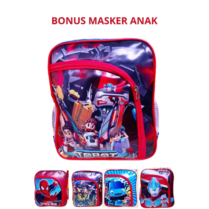 BISA COD / BONUS MASKER ANAK / TAS RANSEL/Tas Anak Paud TK Tas Karakter Anak Laki-laki Tas Sekolah Anak Usia Dini