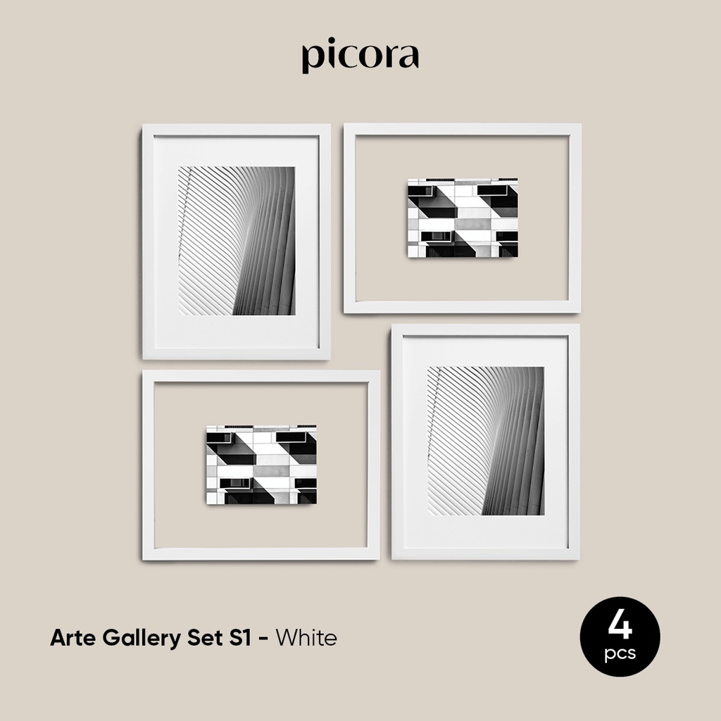 PICORA ARTE Gallery Set S1-Frame Pigura Bingkai Foto Dinding-4pcs