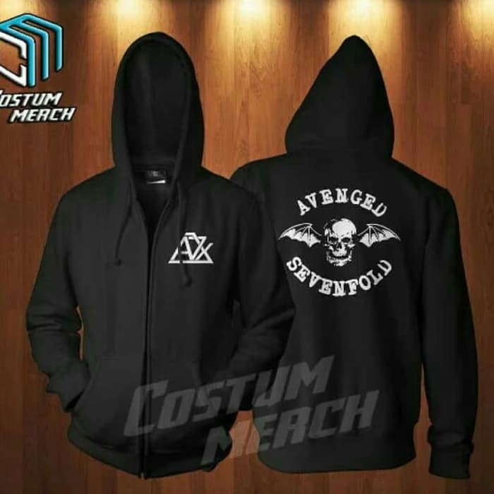 NJSTO1018 JAKET HOODIE JUMPER SWEATER AV7 AVENGED SEVENVOLD BAHAN DISTRO FLEECE