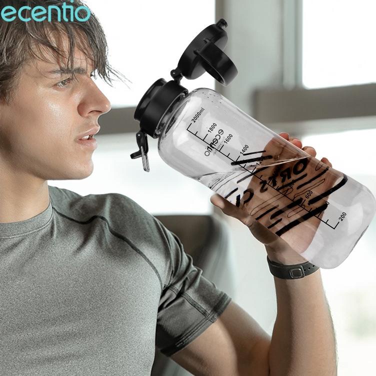 ttf61 ecentio 1.5/2 liter Botol Minum olahraga tumbler Botol Air tempat minum Besar bottle sport sep
