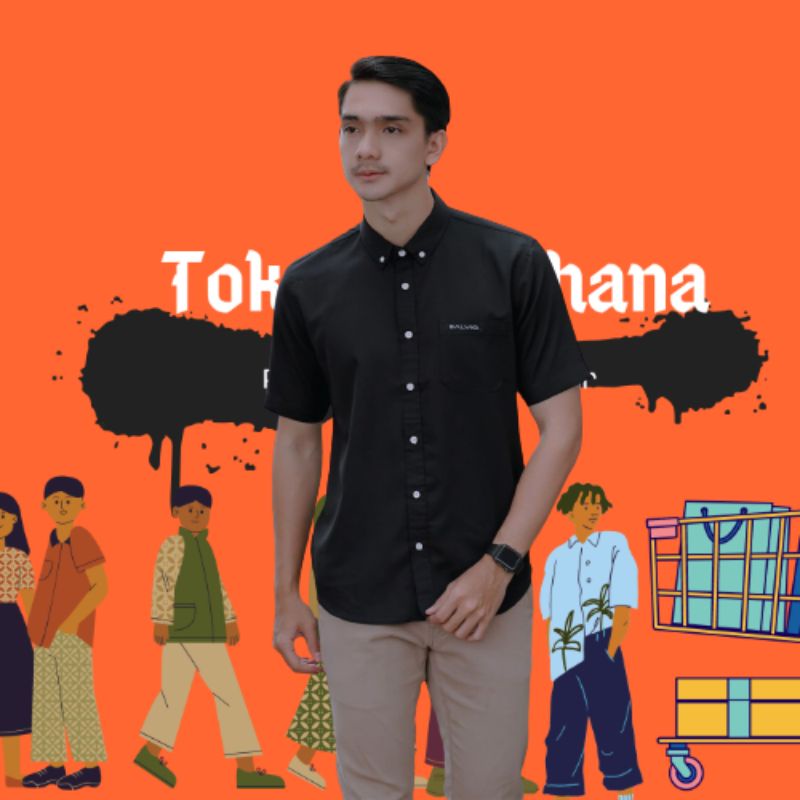 COD /HEM POLOS PRIA MODERN /HEM PRIA POLOS LENGAN PENDEK PRIA PUTIH MERAH MARON HITAM NAVY BIRU DONG