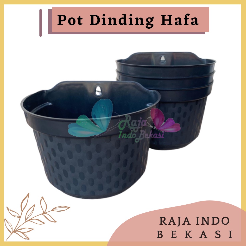 Pot Dinding Cantol Hafa 20 Cm Hitam Pot Dinding Tempel Dekorasi Putih Panjang Aesthetic Besar Kecil Pager Balkon Pagar Unik  Pot Tembok - Tanaman Bunga Hias Dinding Tempel Bibit Plastik TB Flower 22 23 25 27 28 30