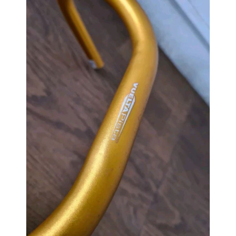 Handlebar Stang Drop Bar Vuelta Pista trek bike Trekbike fixie Velodrome track bar dropbar drop bar gold