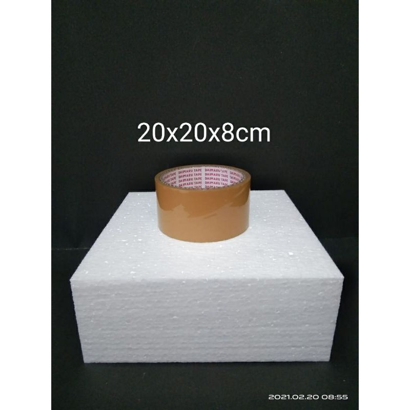 20x20x8cm Dummy Cake Styrofoam Gabus Kue Kotak