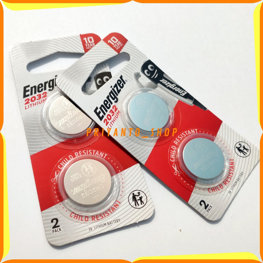 Bateray Baterai batrei Lithium Energizer cr2032 cr 2032 Original 1pcs