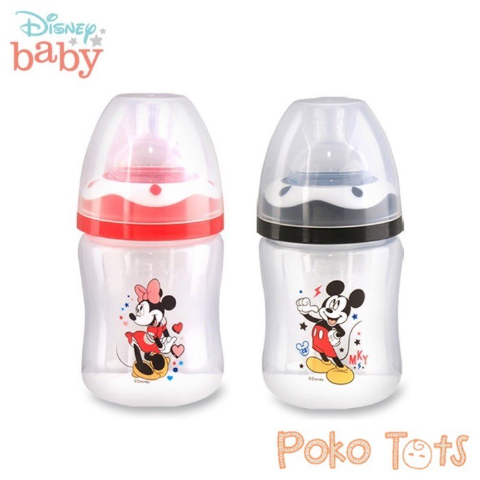 Disney Baby Wide Neck Bottle 125ml Botol Susu Mickey &amp; Minnie Lusty Bunny