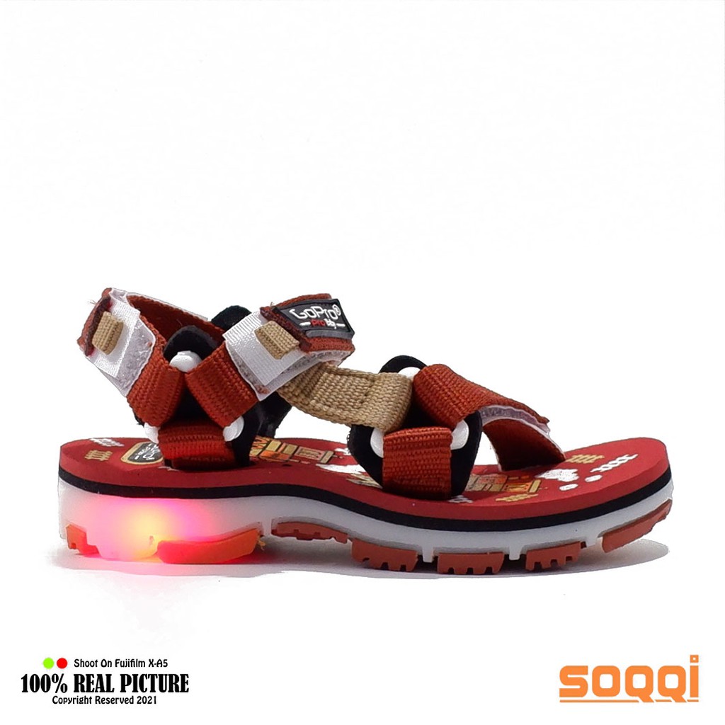 Sandal gunung anak sepatu sendal gunung anak-anak original go-pro Frank percy variasi lampu menyala untuk umur 2 4 tahun baby bayi cowok cewek promo murah lebaran bisa cod 19-23